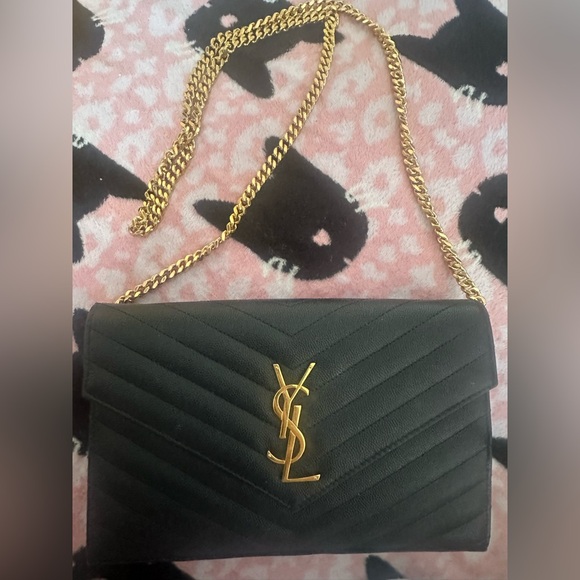 Authentic Saint Laurent black crossbody bag - Picture 1 of 3